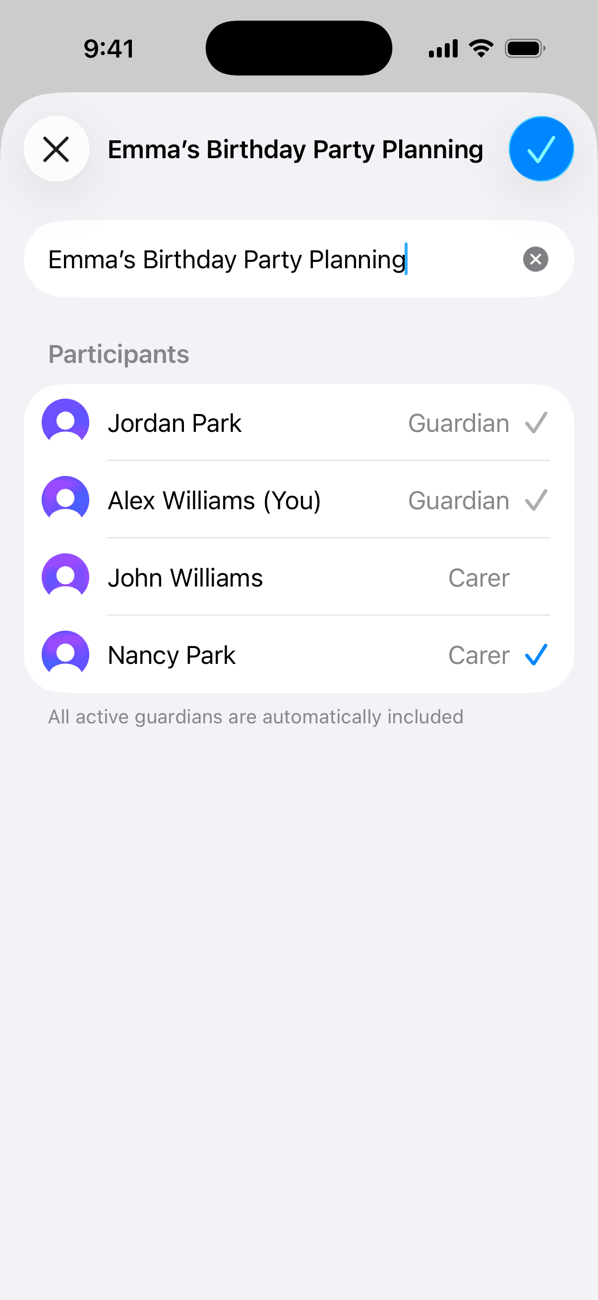 Group chat screenshot