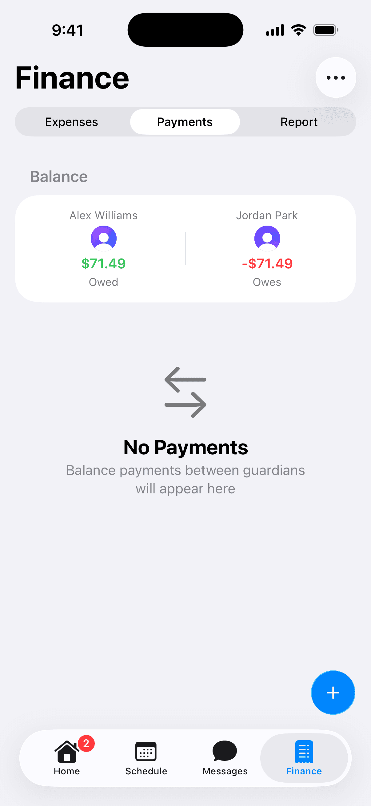 Balance view screenshot