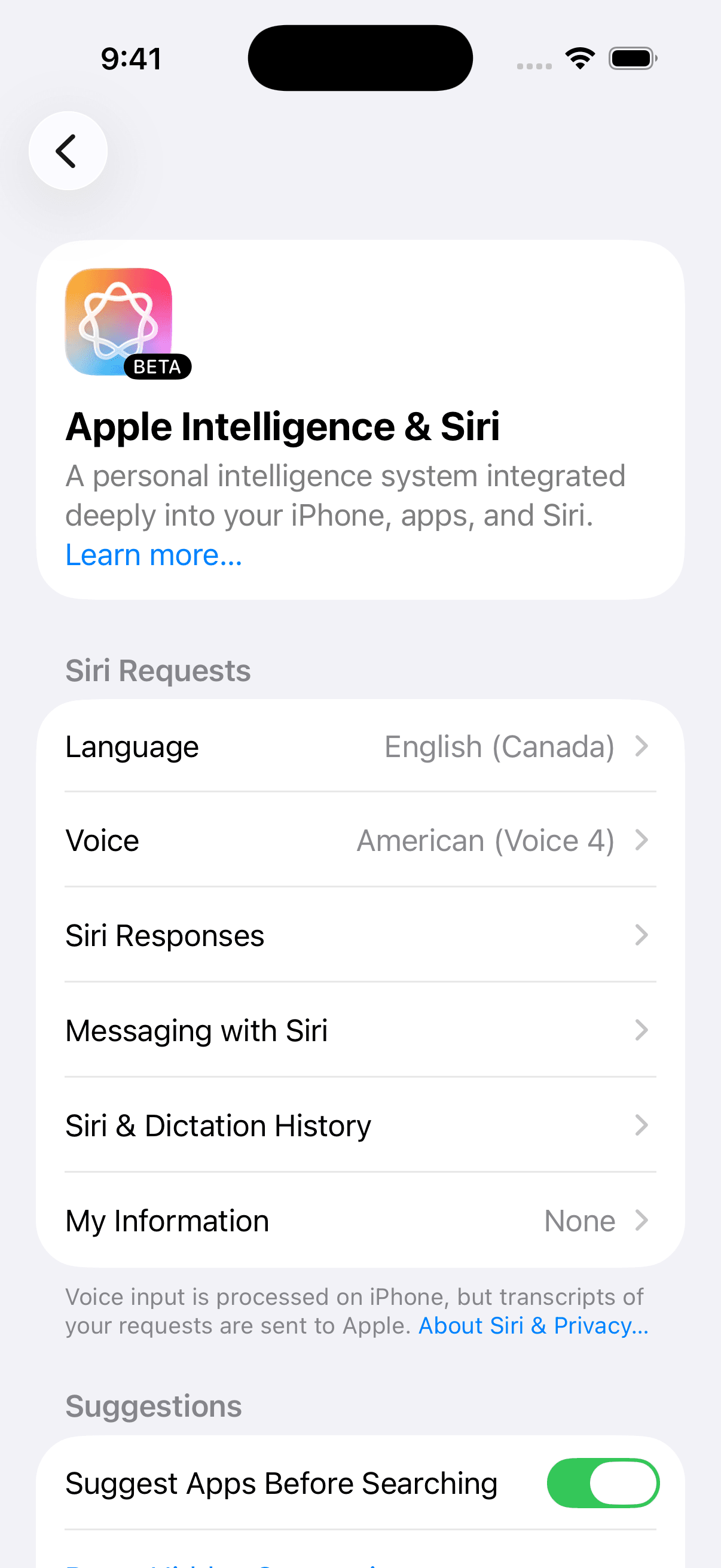Siri screenshot